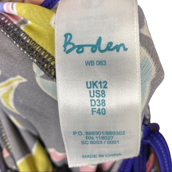 Boden Leaf Tankini TOP Size 8 - Picture 6 of 9